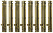 Plantex Stainless Steel 8-inch Tower Bolt/Tower Bolt for Home,Offices Doors and Windows/Tower Bolt for Main Door/Wardrobe Door Latch/Kundi/Chitakini/Door Latch for Windows (Brass Finish, Pack of 8)