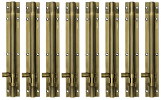 Plantex 8 inches Tower Bolt for Windows/Doors/Wardrobe - Antique (Pack of 8)