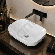 Plantex Ceramic Wash Basin/Basin for Bathroom/Tabletop Wash Basin/Bathroom Basin (Crystal, White)