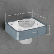 Plantex Aluminium and Acrylic Toothbrush Holder/Tumbler Holder for Bathroom/Toothpaste/Razor Holder/Bathroom Accessories - (Grey and Milky White)