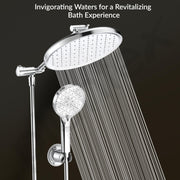 Plantex Shower For Bathroom Full Set with 3-Mode Hand Shower/304 Stainless Steel Flexible Hose Pipe & Hand Shower Holder-Chrome