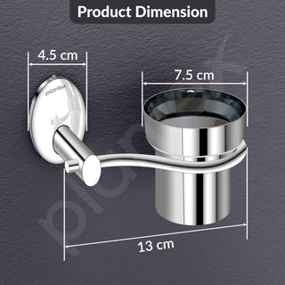Plantex 304 Stainless Steel Toothbrush Holder/Paste & Tumbler Holder for Bathroom and Wash Basin/Bathroom Accessories - (Oreva - Silver)