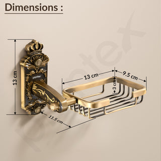 Plantex Aluminum Soap Holder for Bathroom/Soap Stand/Bathroom Accessories (Brass Antique Finish)