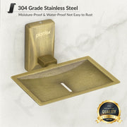 Plantex 304 Grade Stainless Steel Single Soap Dish/Soap Stand/Soap Case/Soap Storage for Bathroom - Crystal (Brass Antique)
