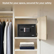 Plantex 22 Litre Hotel Safe Tijori Box/Safe Locker for Home/Digital Locker/Electronic Safety Locker with Master & User Dual Code Access with Emergency Key/2 Years Warranty By Plantex (Black)