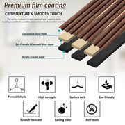 Plantex Wall Louvers Panel 8 Feet - Charcoal 3D Interior Wall DÃƒÂ©cor - Pack of 10 Covers, 40 Sq. Ft, Size 5 Inch x 8 Feet (Rosewood)