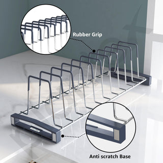 Plantex Stainless Steel Thali Stand/Dish Rack/Plate Stand/Plate Rack for Modular Kitchen/Tandem Box Accessories (Chrome)