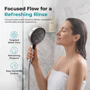 Plantex Hand Shower for Bath/4 Mode Multifunctional Shower/5-Inch ABS Plastic Silicone Handheld Shower/Easy Mode Switching – (Chrome, H615)