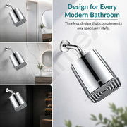 Plantex ABS Square Head Shower/4 Inch Overhead Rain Shower for Home/Hotel/Adjustable Shower Head for Bathroom - Pack of 1 (Chrome, 9011)