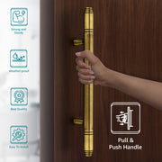 Plantex Heavy Duty Main Door Handle/14 Inch Door Handle for Main Door/Pull-Push Door Handle for Glass & Wooden Door - Pack of 1 (Brass Antique) - 3 Years Warranty