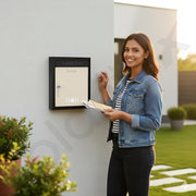 Plantex Letter Box - Mail Box/Post Box/Complaint Box/Suggestion Box/Donation Box/Letter Box for Home gate with Secure Lock (Black & Ivory) - Wall Mount A4 Size