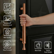 Plantex Main Door Handle/Stainless Steel & Aluminium Door Handle/300mm Pull-Push Handle for Home/Office/Hotel - Pack of 1 (DTMD-413, Rose Gold)