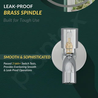 Plantex Long Body Bib Cock for Bathroom with Water Saving Aerator/Brass Spindle Bib Tap with Wall Flange and Teflon Tape for Bathroom (MKS-1272-Chrome)