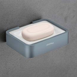 Plantex Aluminium and Acrylic Soap Case/Soap Holder for Bathroom/Soap Stand/Bathroom Accessories - (Grey and Milky White)