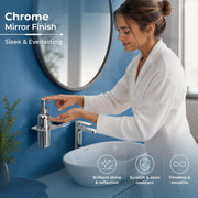 Plantex Liquid Soap Dispenser for Bathroom/304 Grade Stainless Steel Shampoo Dispenser/Hand wash Dispense/Bathroom Accessories - Pack of 1 (Regent, Chrome)