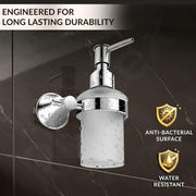 Plantex Liquid Soap Dispenser for Bathroom/Pure Brass Shampoo Dispenser/Handwash Dispenser/Bathroom Accessories - Pack of 1 (APS-EFL-07, Chrome)