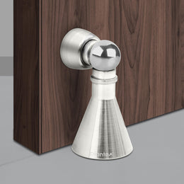 Plantex Door Stopper for Home/High Grade Stainless Steel Door Catcher/5 Inch Door Magnet Stopper/360 Degree Angle Door Magnet for Home/Office/Hotel - (Matt)