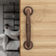 Plantex 10 Inch Main Door Handle for Wooden Doors - Pull-Push Handle Accessories (Pack of 1, Copper Antique)