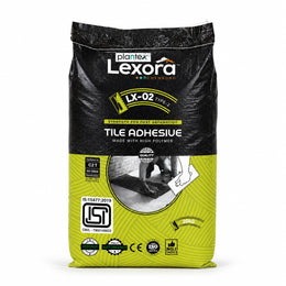 Plantex Lexora Tile Adhesive for Terracotta/Ceramic & Quarry Tiles/Polymer Modified Cement Adhesive for Floor & Wall Tiles Fixing/ Kitchen & Bathroom  Use - 20kg (LX-02, Grey)
