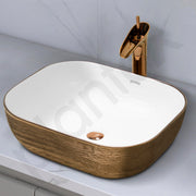 Plantex Ceramic Table Top Wash Basin/Basin for Bathroom/Washbasin/Bathroom Sink - Indo European Collection (19.7 x 15 x 5.5 Inch)