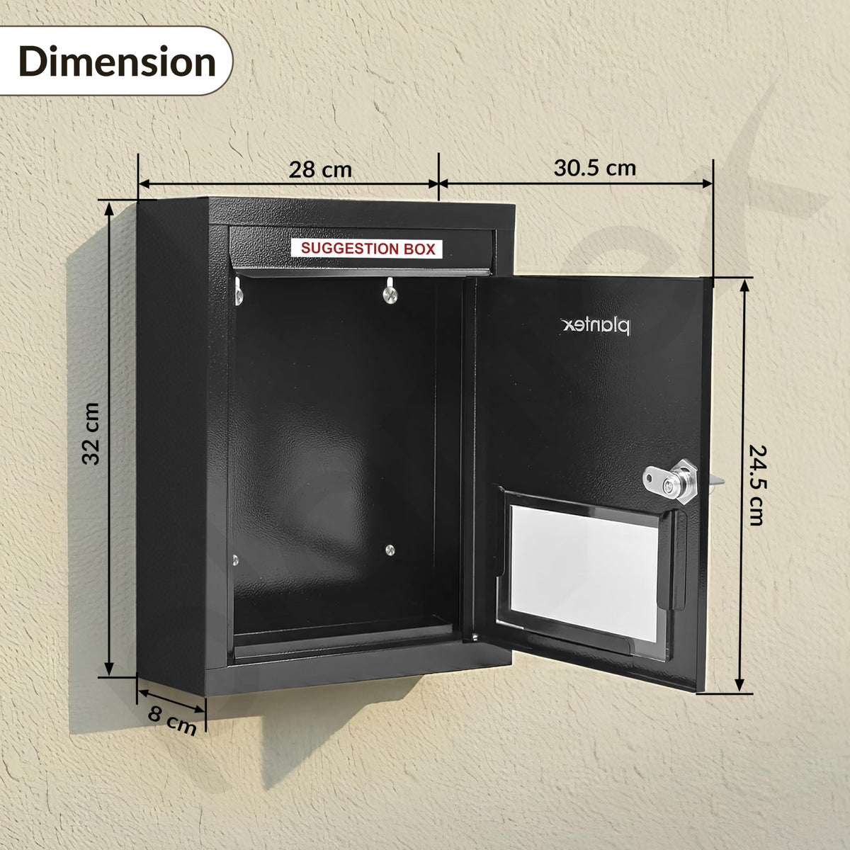 Plantex All in 1 Letter Box/Multipurpose Box/GI Steel Suggestion Box ...