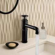 Plantex Pure Brass Pillar Basin Mixer Tap for Wash Basin/Mixer tap for Bathroom - (Matt Black Finish)