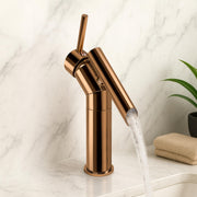 Plantex Pure Brass Wash Basin Tap/Basin Mixer Tap/Single Lever Pillar Tap for Wash Basin/Bathroom Faucet-(PVD Choco)