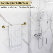 Plantex 24 Inch Single Towel Rod for Bathroom/Stainless Steel Towel Hanger/Towel Bar Holder/Towel Stand/Bathroom Accessories - Pack of 1, Aqua (Brass Antique)