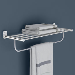 Plantex 304 Grade Stainless Steel 24 inch Towel Rack/Towel Stand/Towel Bar/Towel Hanger for Bathroom/Bathroom Accessories - Parv (Chrome)
