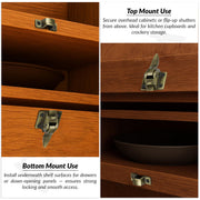 Plantex Cabinet Latch Ã¢â‚¬â€œ Heavy-Duty Hatch Case Bolt for Storage Units, Toolboxes, Kitchen Cabinets & Cupboards - Pack of 1 (Brass Antique)
