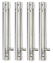 Plantex Heavy Duty 8-inch Joint-Less Tower Bolt for Wooden and PVC Doors for Home Main Door/Bathroom/Windows/Wardrobe - Pack of 4 (703, Chrome)