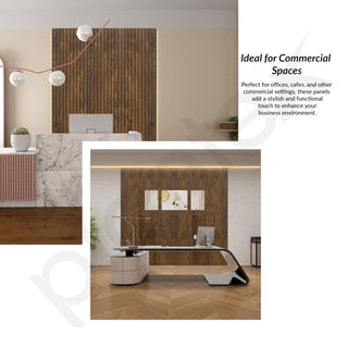 Plantex Wall Panel/PVC Louver Panel for Wall with Size - 12 Inch x 10 Ft/Durable, Lightweight, and Stylish Panels for Office/Hotel/Ideal for Walls & Ceilings - Pack of 1 (Dark Wood, 5033)