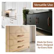 Plantex Cabinet Handle/96mm Handle for Wardrobe/Kitchen Handle/Pull-Push Handle for Home/Office - Pack of 1 (Rose Gold)