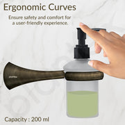 Plantex Smero Pure Brass Made Handwash Holder for Wash Basin/Liquid Soap Dispenser/Shampoo Dispenser - Contrive (Rich Antique)