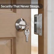 Plantex Heavy Duty Night Latch Door Lock with Key & Knob for Main Door/Twinbolt Lock for Home,Hotel,Office/Deadbolt lock with 5-Years Warranty (Satin White & Chrome)