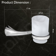 Plantex Smero Pure Brass Tooth Brush Holder/Tumbler Holder/Toothpaste Holder/Bathroom Accessories - Craft (Chrome)