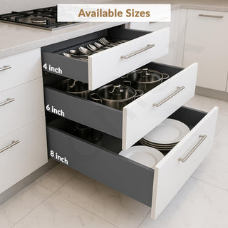 Plantex Tandem Box Drawer for Kitchen/Soft Close Tandem Box for Modular Kitchen/Tandem Basket/Load Capacity Upto 45 Kg - Grey (20 x 6 inch)