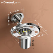 Plantex J4 Stainless Steel Toothbrush Holder for Bathroom/Toothbrush Stand for Bathroom/Tumbler Holder/Bathroom Accessories (Chrome Finish) Onix