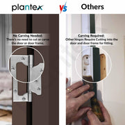 Plantex Butterfly Hinges for Door/Stainless Steel Door Hinges/5 Inch x 14 Gauge Hinge/2.5 mm Hinges for Home/Office/Hotel/Non-Mortise Hinge - Pack of 4 (Chrome)