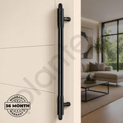 Plantex 18 Inch Main Door Handle/Pull-Push Handle for Main Door/Stainless Steel Handle for Home&Office/Hotel - Pack of 1 (Z-Black & PVD Black)