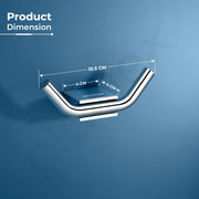 Plantex Robe Hook for Bathroom/304 Grade Stainless Steel Towel Hook/Cloth Hanger/Bathroom Accessories - Pack of 1 (Regent, Chrome)
