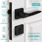 Plantex Premium Door Lock with 3 Years of Warranty/Main Door Lock for Home/Mortise Locks for Door - (PT-002- Black)