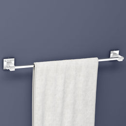 Plantex Stylish & Durable Stainless Steel 24 inch Towel Hanger for Bathroom/Single Towel Rod/Towel Holder for Wash Basin/Bathroom Accessories, Aqua (Chrome)