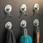 Plantex Wall Hanging Hook/Bath Towel Hook/Self Adhesive Round Robe Hooks for Kitchen/Bathroom/Stylish Home Decor Items - Pack of 6 (Chrome)