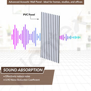 Plantex PVC Wall Panel/Louvers Panel for Wall/3d Wall Panel for Interior Wall DÃ©cor/Eco-Friendly Fluted Panel for Wall/- Pack of 10,Covers - 10 Sq. Ft (White and Black-12 Inch x 10 Ft)
