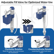 Plantex Anti-Siphon Toilet Flush Tank Fill Valve/Repair Kit 6