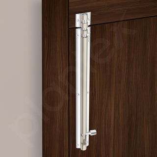 Plantex Heavy Duty 12-inch Joint-Less Tower Bolt for Wooden and PVC Doors for Home Main Door/Bathroom/Windows/Wardrobe - Pack of 4 (703, Silver & Chrome)