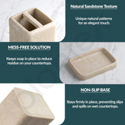 Plantex Polyresin  Bathroom Accessories Set Soap Dispenser/Toothbrush Holder/Tumbler Holder/Soap Dish - 4 Piece(925)