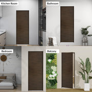 Plantex WPC Doors for Bathroom (30 mm - Thickness)/Termiteproof Bathroom Door/2.25x6.75 Feet Wooden Finished Door for Home/Balcony/Office/Kitchen, Density-550 (27x81 inch,22 kg- Charcoal Oak)