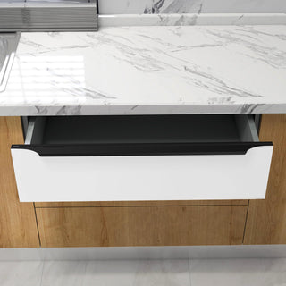 Plantex Profile Handle for Kitchen Cabinet/36 Inch Alluminium Drawer Profile Handle/Wardrobe Pull Handle for Home/Office/Hotel - Pack of 3 (Black)